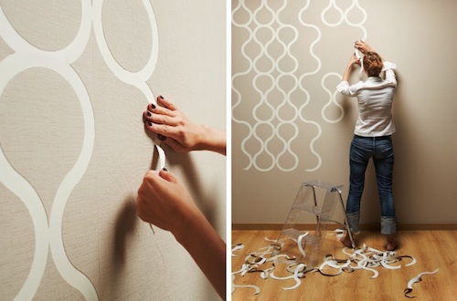 Applying wallpaper to walls has never been so fun.