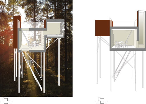 tree hotel room with a view rendering