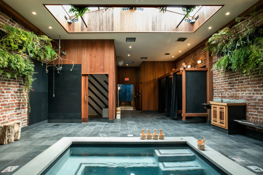 Former Auto Body Shop Transformed Into Zen Bathhouse