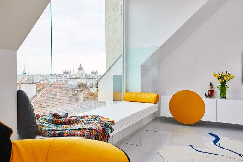 A Budapest Attic Apartment Designed with Primary Colors