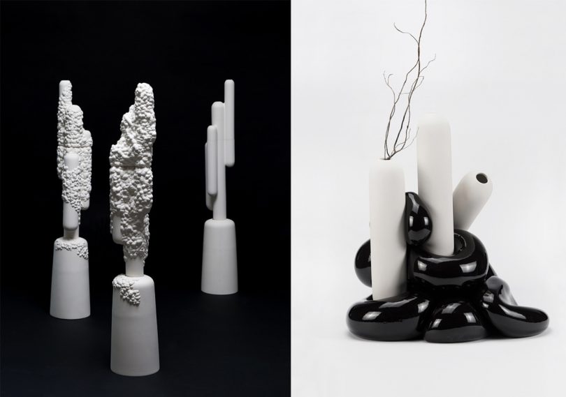 Ceramic Vases Inspired by Volcanic Islands