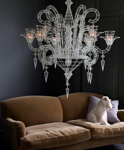 Wire Chandelier Love