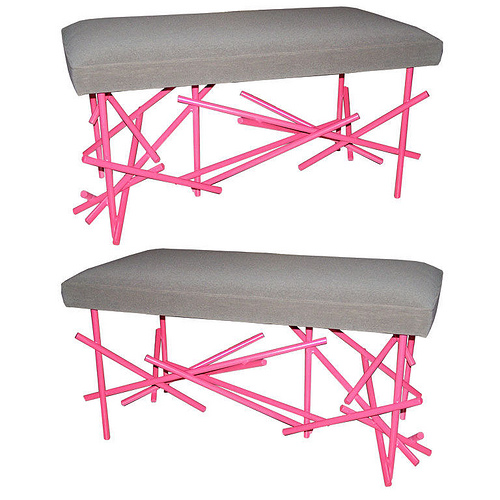 Pink Stick Benches