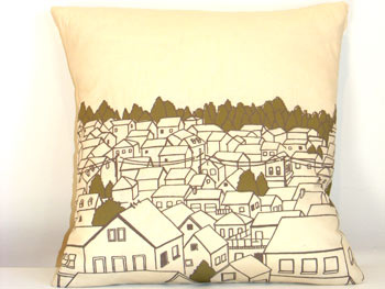 Rooftops Pillow