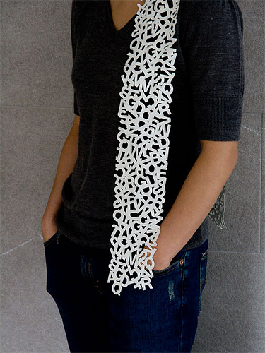 Uppercase, Lowercase, and Numbers Scarves by Little Factory
