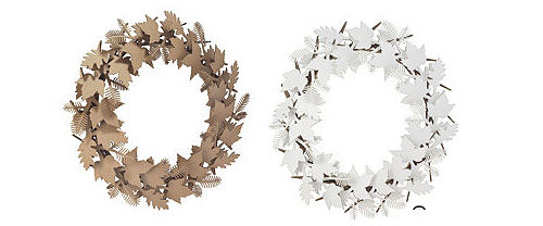 recycled cardboard wreath