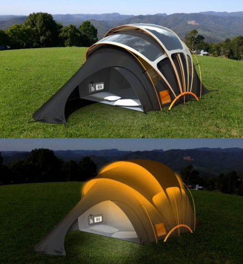 orange concept tent