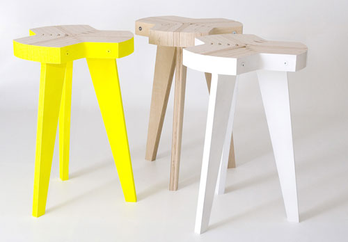 Offset Stool by Giorgio Biscaro