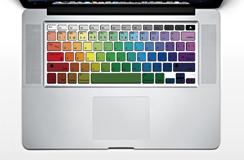 Rainbow MacBook Keyboard Decals