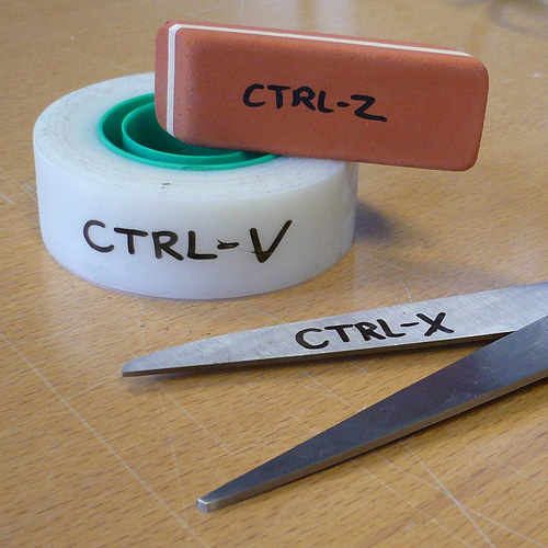 Ctrl-V, Ctrl-X, Ctrl-Z