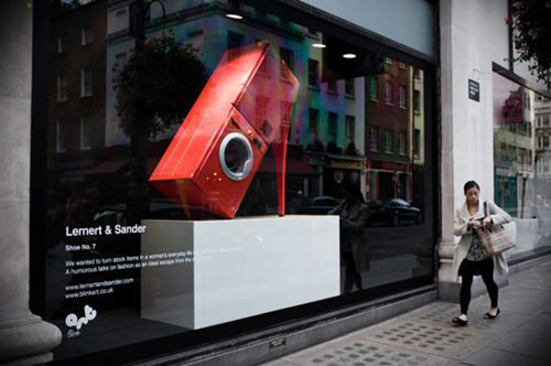 Fashion Meets Appliances in Creative Window Design