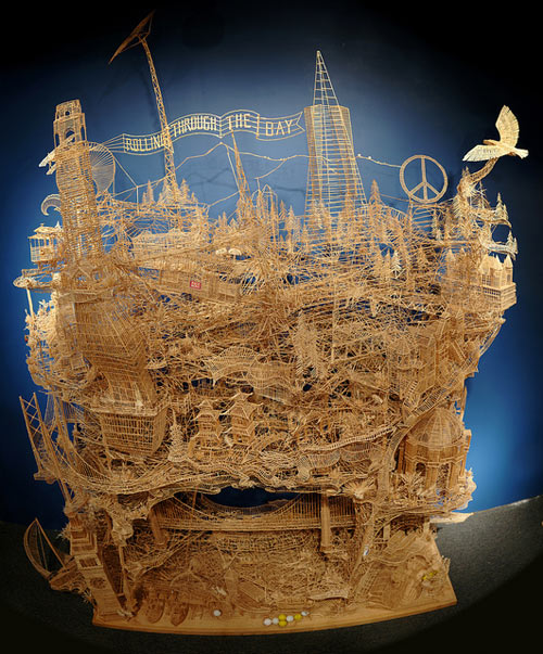 Scott Weaver's San Francisco Made of 100,000 Toothpicks