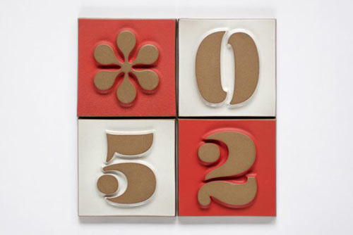 House Numbers from Heath Ceramics and House Industries