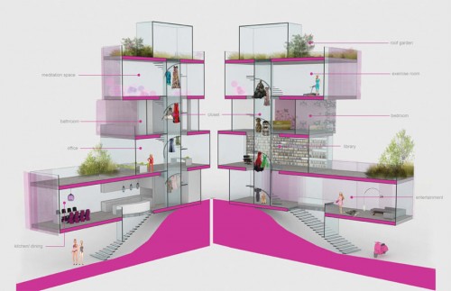 barbie house layout