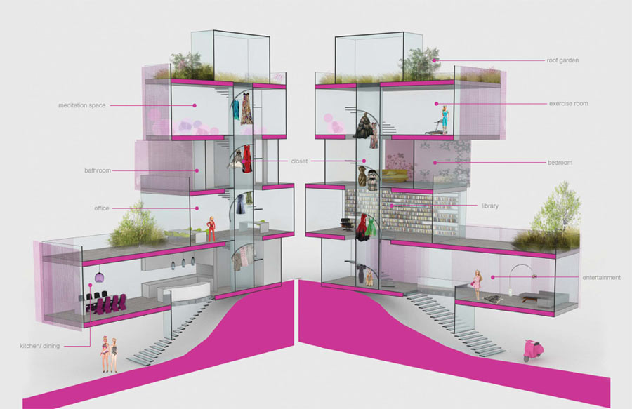 Barbie dream store house blueprints