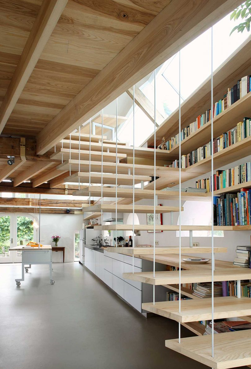 House G Staircase Bookshelf Maxwan Architects Urbanists