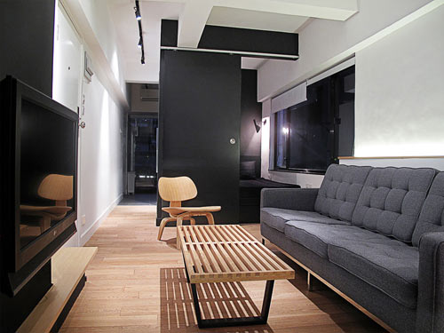 Hong Kong Apartment with Space Invaders Bathroom by OneByNine  Design Milk