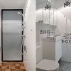 Hong Kong Apartment with Space Invaders Bathroom by OneByNine