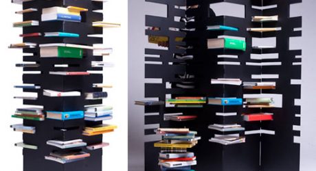 An Interesting Way to Store Books: Bookshelf Tower and Divider by Marica Vizzuso
