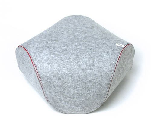 Unzip This Ufo Felt Cushion by Luca Cozzi and It Becomes A Mat