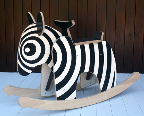 zebra rocking horse