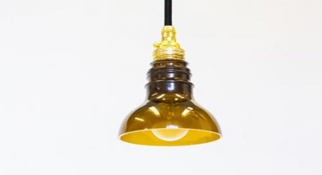 Reusing Glass Bottles to Make Lamps: UTREM LUX by Degross Design