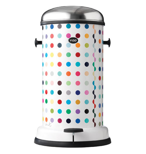 The Dotted Vipp Bin by Damien Hirst