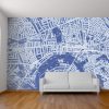 Custom Map Wall Murals by Wallpapered