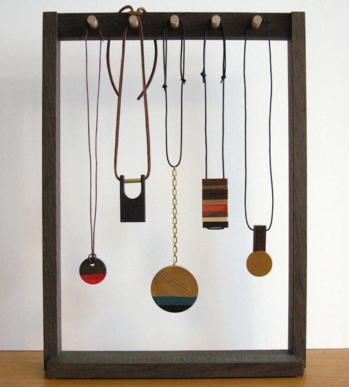 Modern Wood and Brass Jewelry by Jason Lees Design