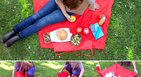 Yield Picnic Tote Bag Opens Up And Becomes A Blanket