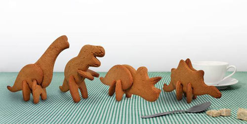ufuldstændig klip terrasse 3D Dinosaur Cookie Cutters by Suck UK