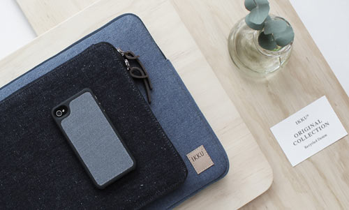 Recycled Denim & Canvas Tech Cases by Ikku
