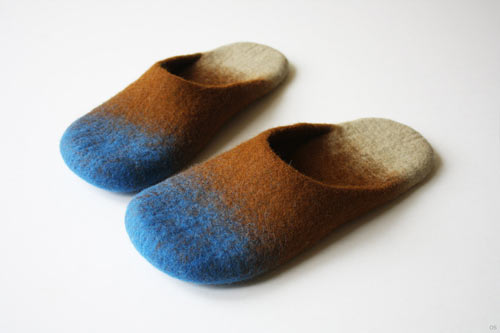 felted wool slippers