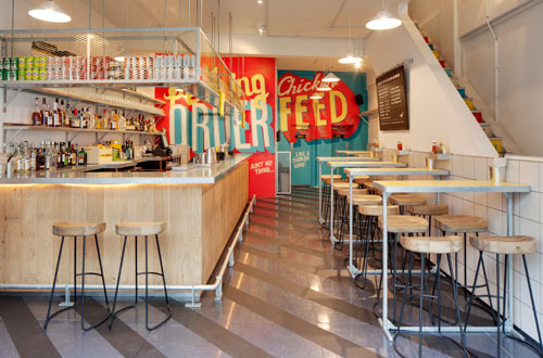 Type Murals! Wishbone Restaurant by Shed