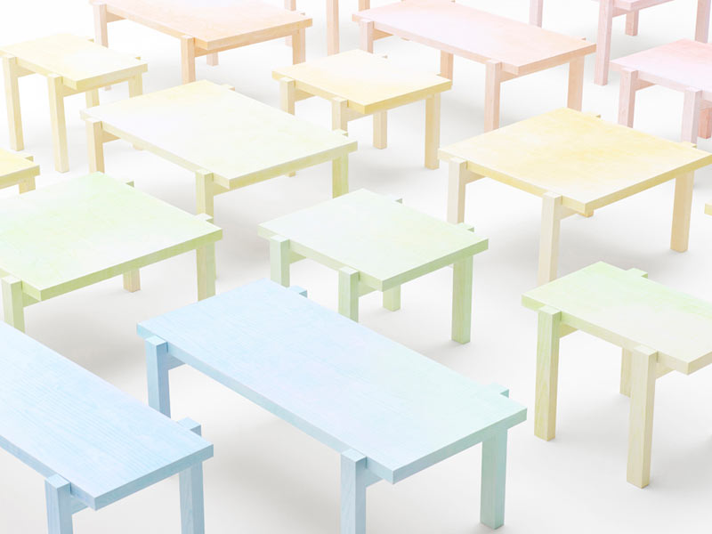 Colored-Pencil Table by Nendo