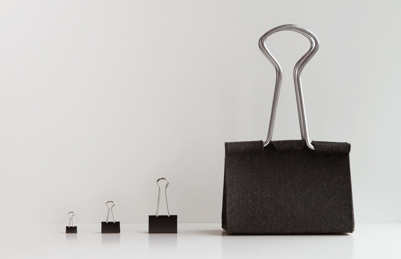 A Bag That Looks Like A Giant Binder Clip Design Milk