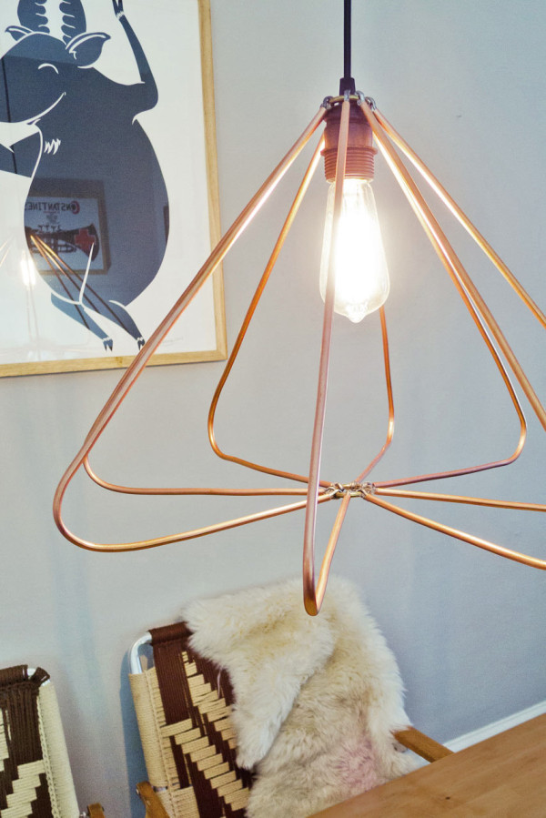 Make It Modern: DIY Copper Geometric Pendant Lamp