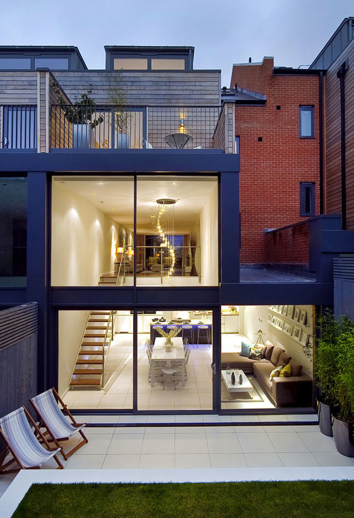 Small House Design Interior And Exterior Compelling Exteriors   LLI Crouch End Townhouse 11 