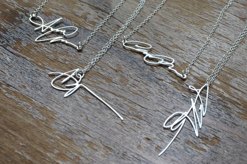 Custom Signature Necklaces by Brevity