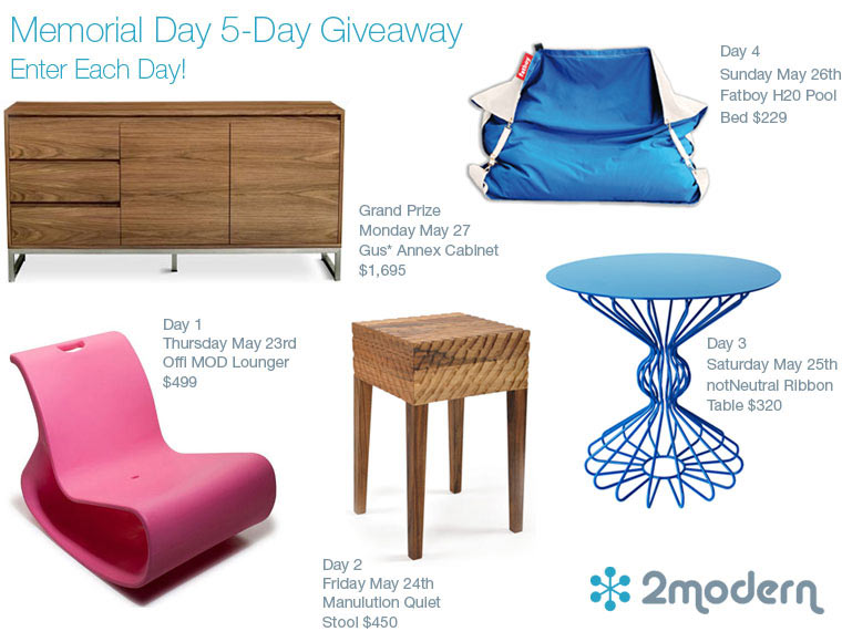 Win: 2Modern Memorial Day 5-Day Giveaway