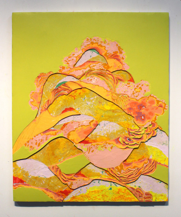 "Reflective Mound", Acrylic on panel, 36x24