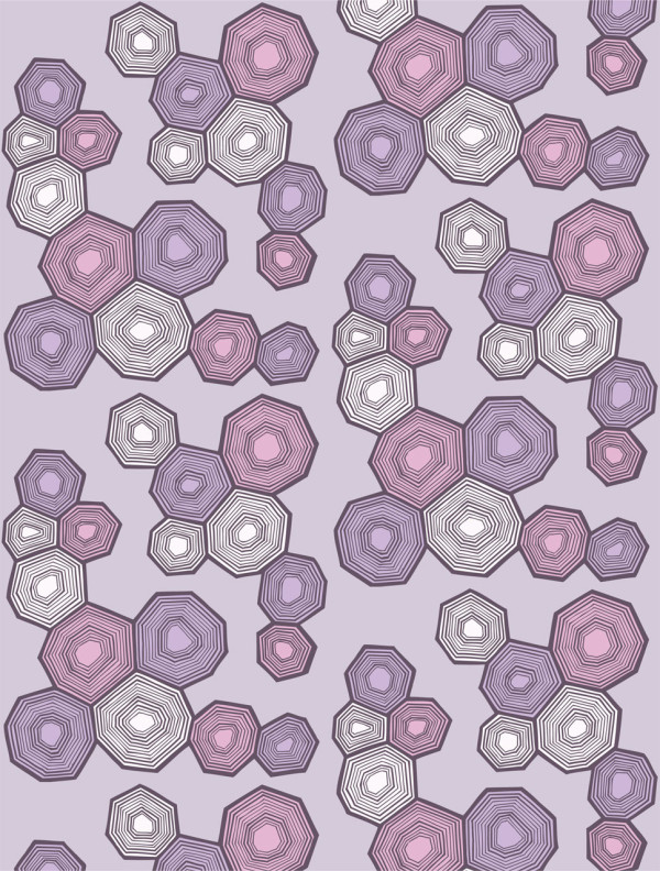 Modern geometric wallpaper - Polygon in violet