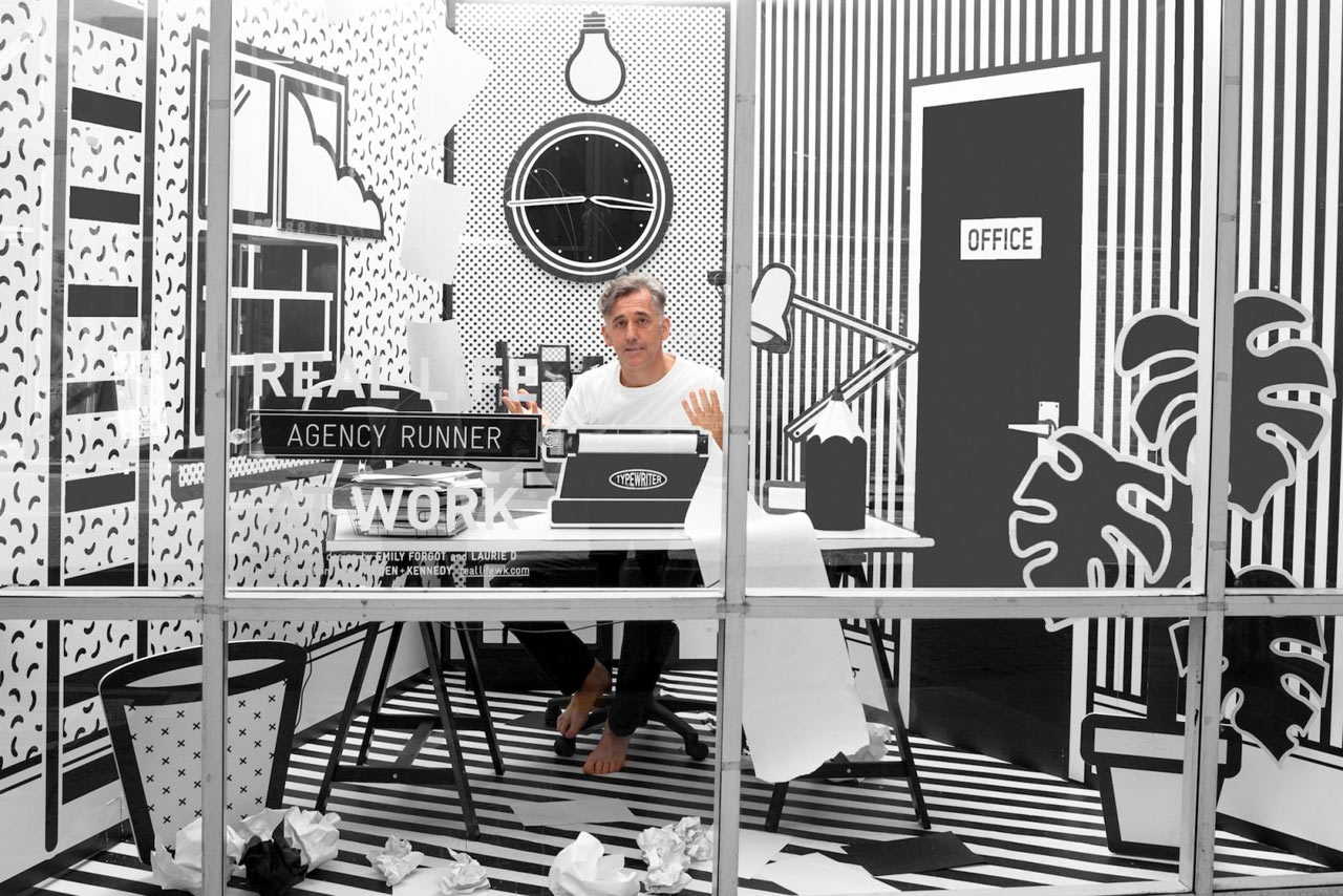 Surreal Monochromatic Popup Workspace Wieden+Kennedy: Milk