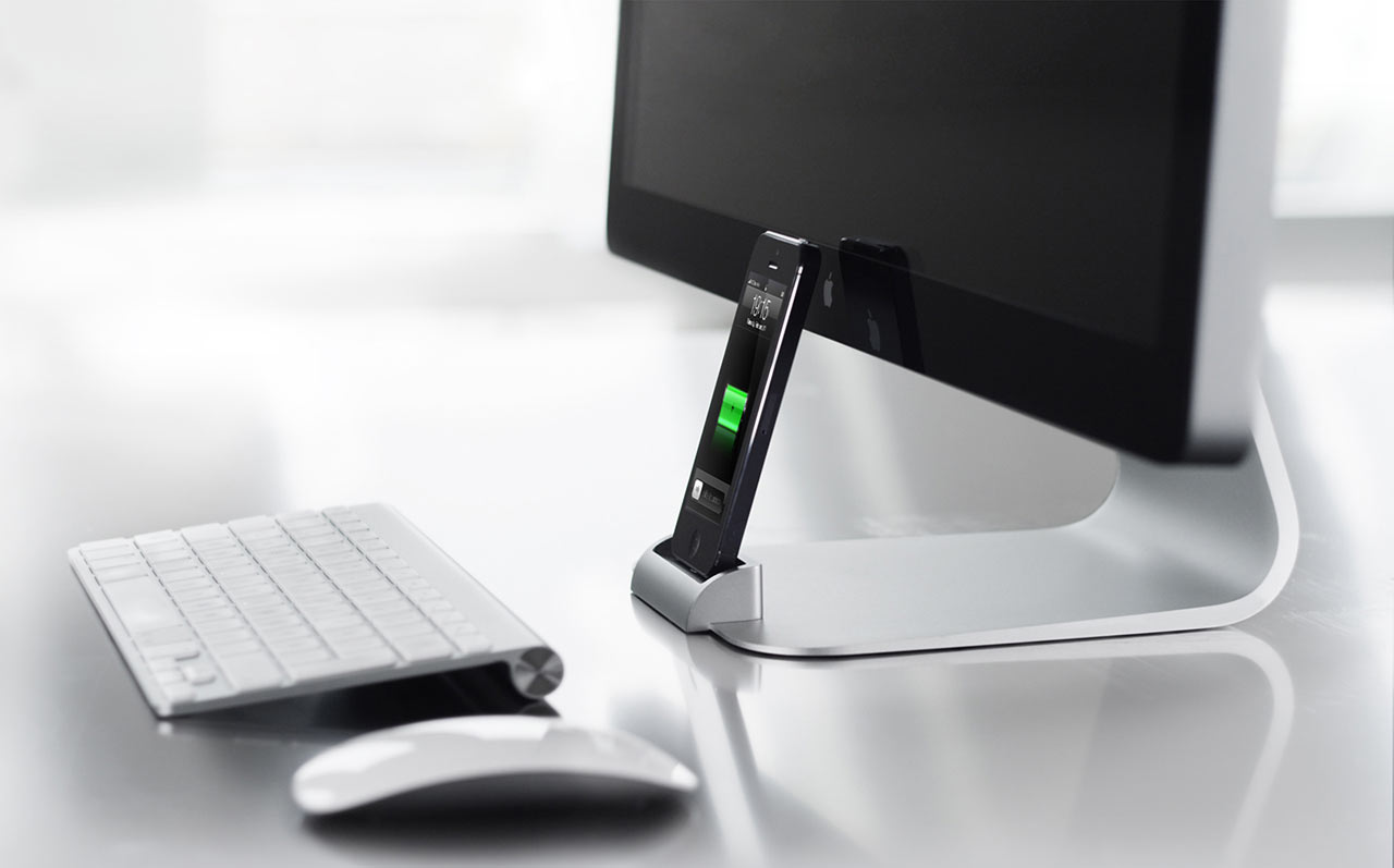 iPhone Charging Dock that Sits on your Apple iMac Stand