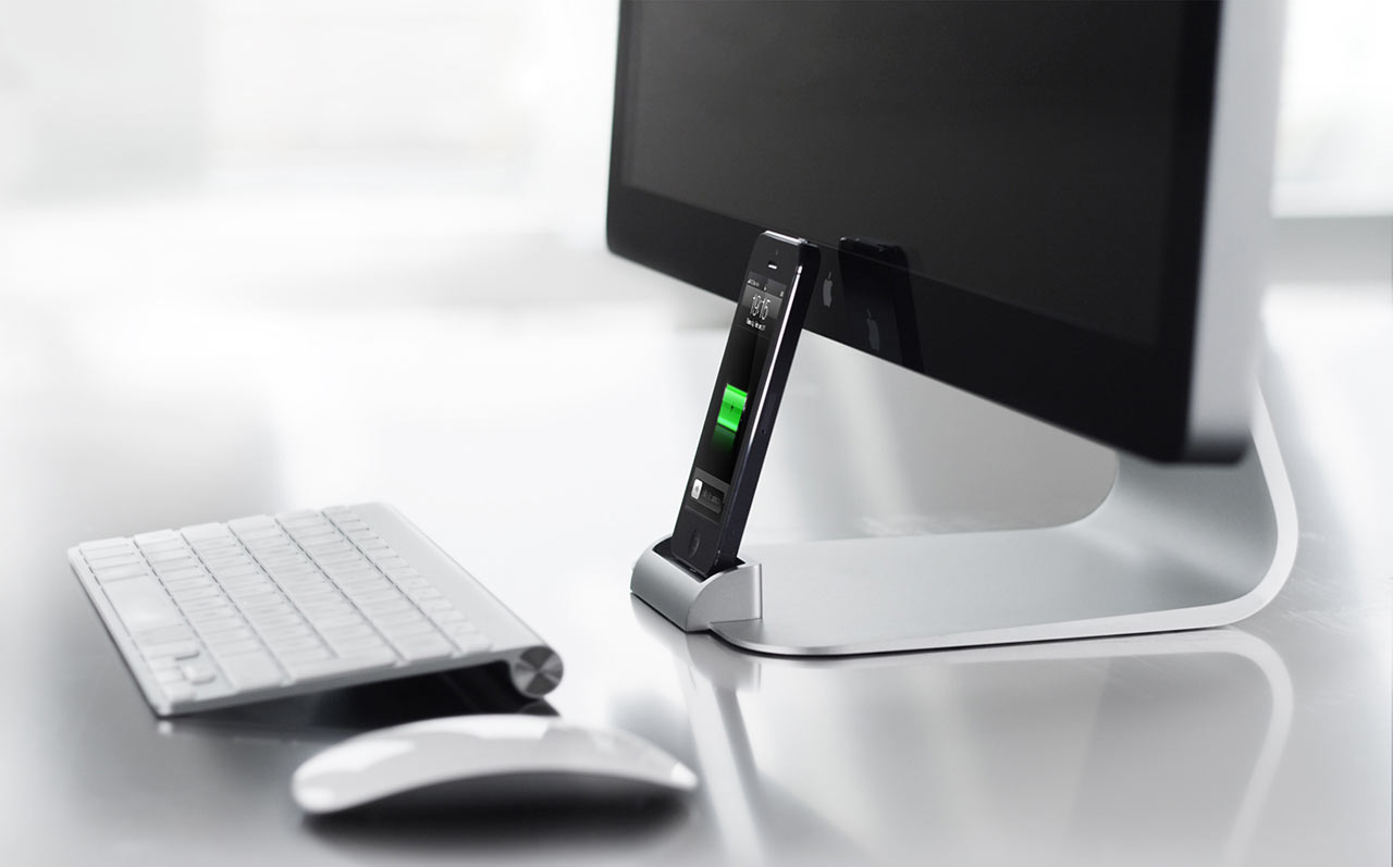 Iphone Charging Dock That Sits On Your Apple Imac Stand Design Milk