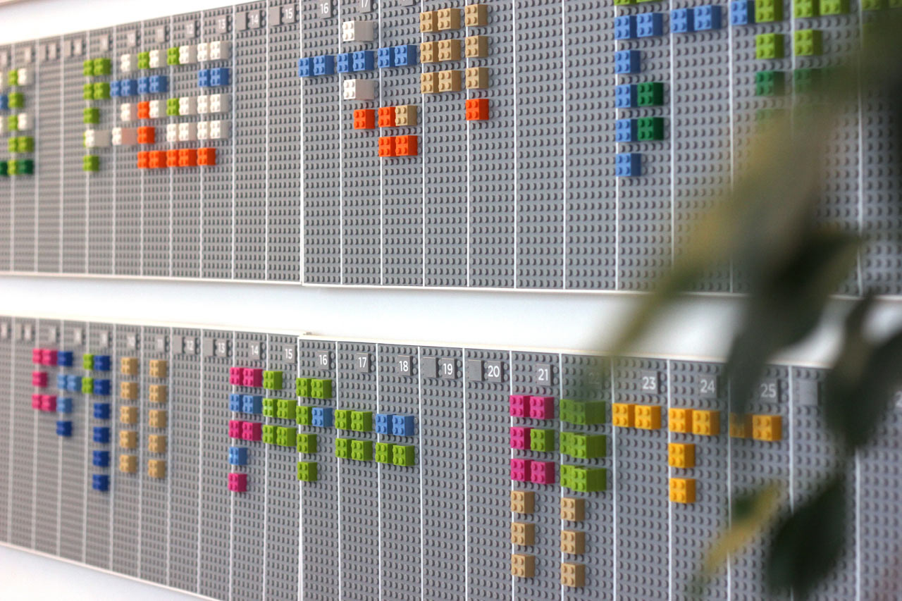 A WallMounted Calendar Made From LEGO Bricks Design Milk