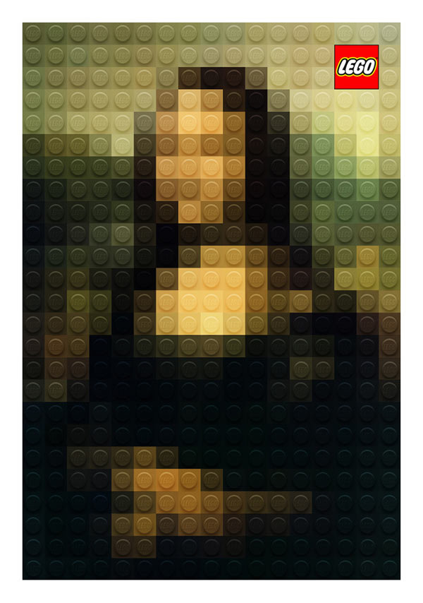 Pixelated Masterpiece Paintings out of LEGO