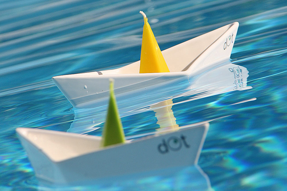 Floating Boat Candleholders by dOt - Design Milk