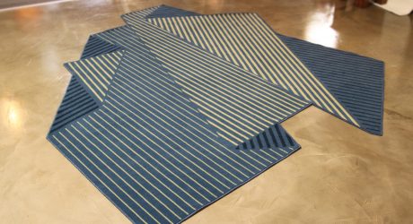 A Rug That Resembles a Folded Sheet of Paper