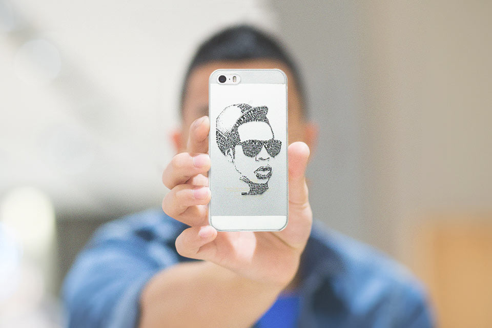 Typography Portrait Smartphone Cases by Sean Williams for Casetagram
